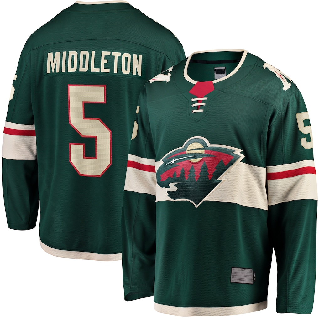 Ndoa M.Wild #5 Jake Middleton Green Home Breakaway Player Jerseys