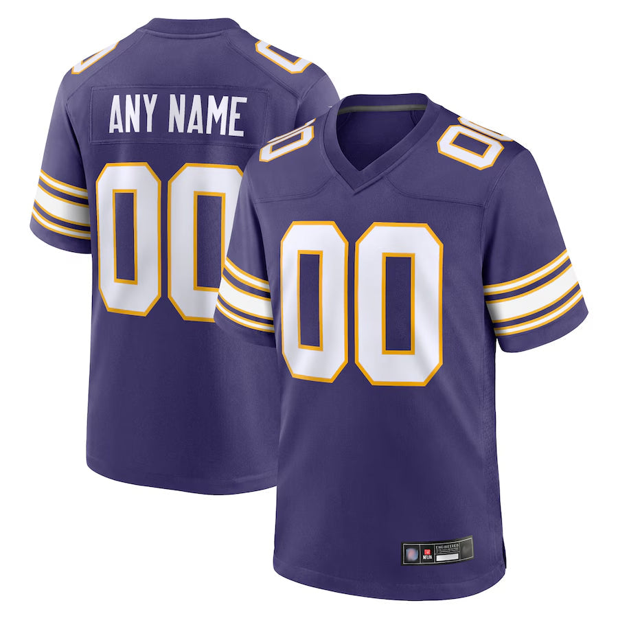 Ndoa Custom MN.Vikings Secondary Alternate Game Stitched Jerseys