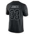 Ndoa MN.Vikings #33 Aaron Jones Player Black REFLECTIVE Limited Stitched Jerseys
