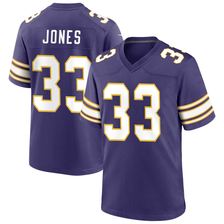 Ndoa MN.Vikings #33 Aaron Jones Player Purple Classic Game Stitched Jerseys