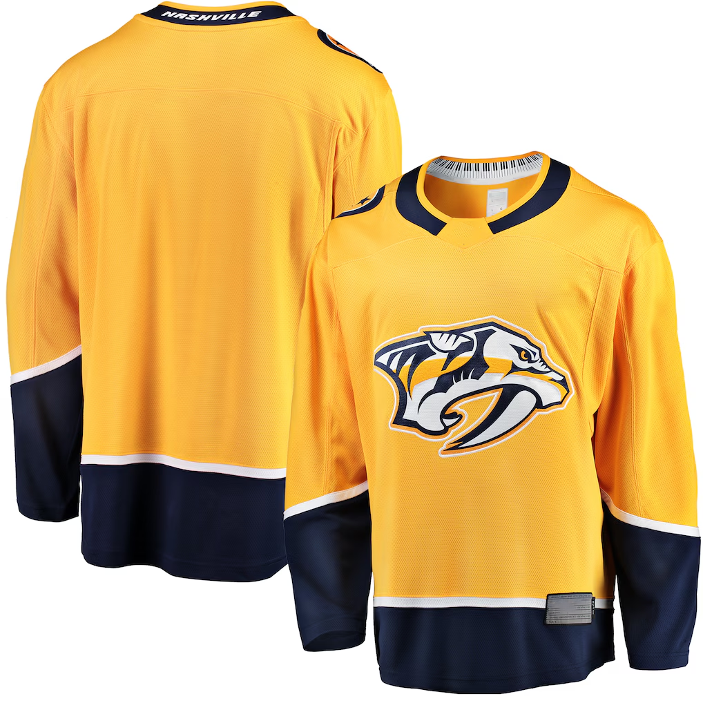 Ndoa N.Predators Gold Breakaway Home Jerseys
