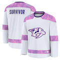 Ndoa N.Predators White Hockey Fights Cancer Survivor Practice Jerseys