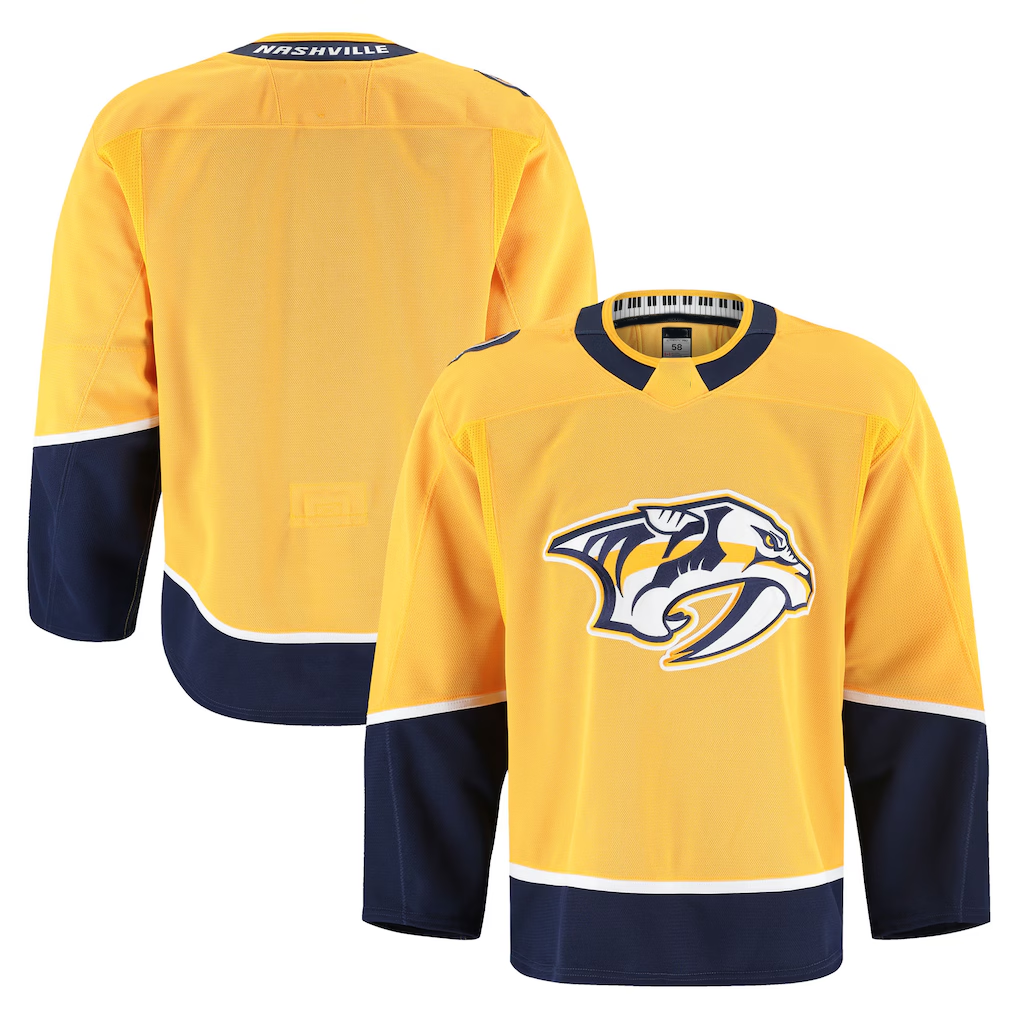 Ndoa N.Predators Yellow Home Authentic Pro Jerseys