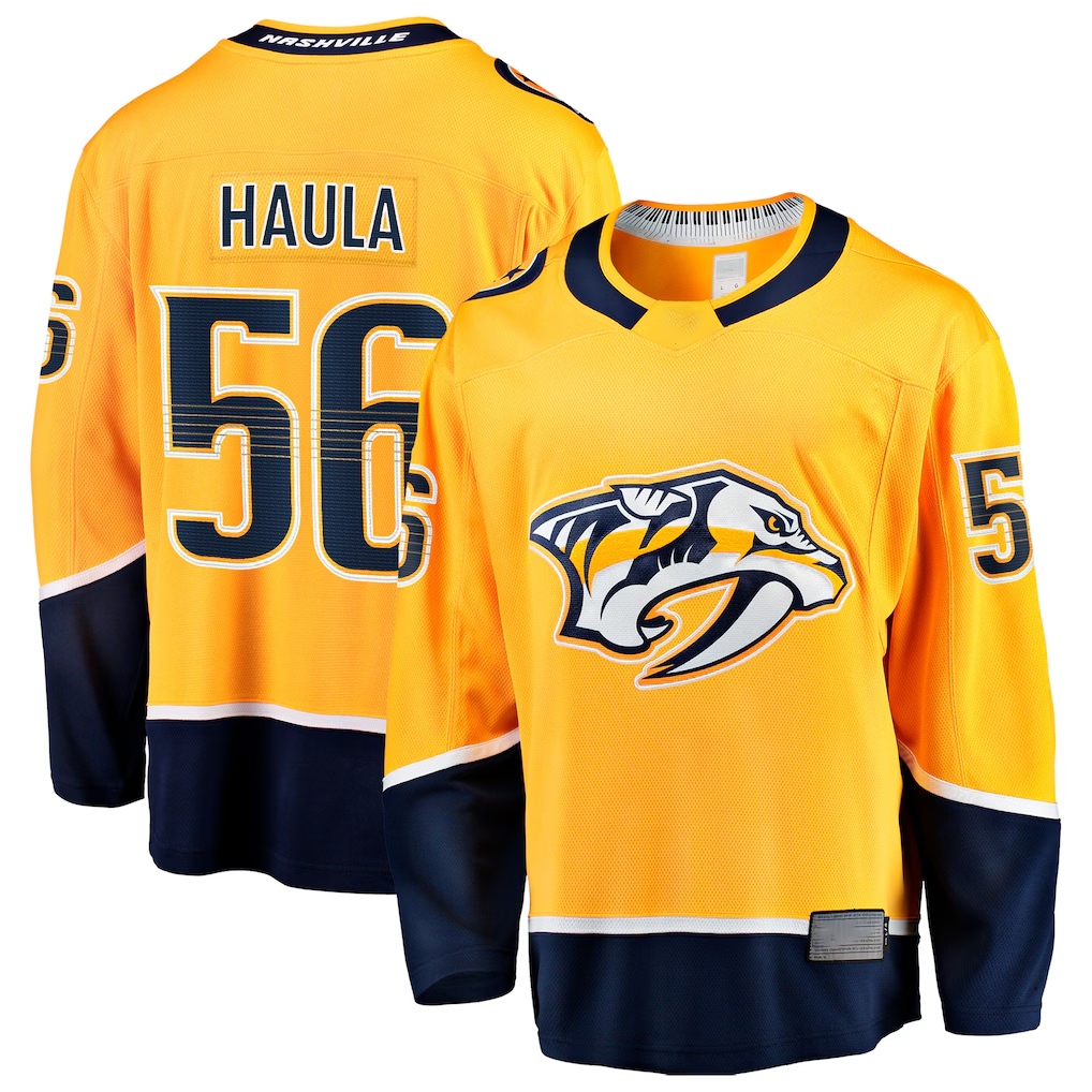 Ndoa N.Predators #56 Erik Haula Gold Home Breakaway Jerseys