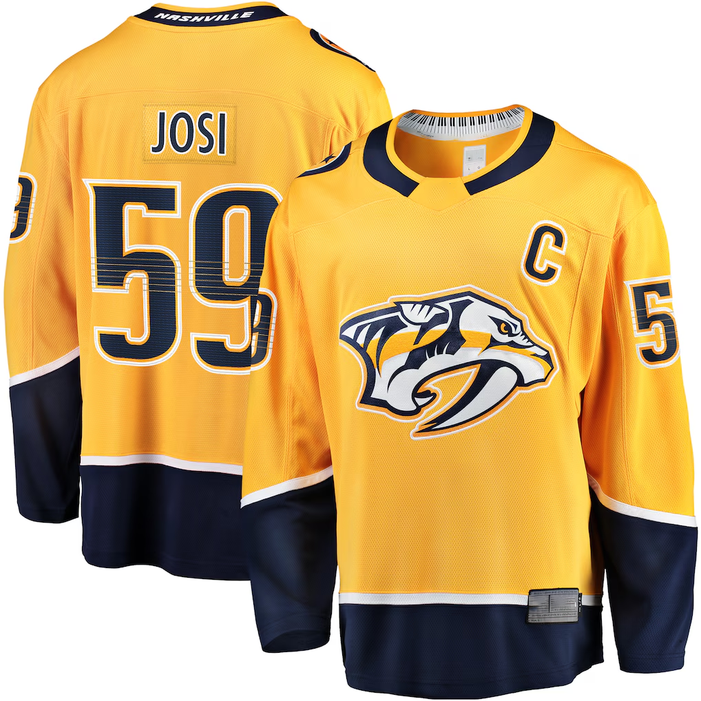 Ndoa N.Predators #59 Roman Josi Gold Home Breakaway Jerseys