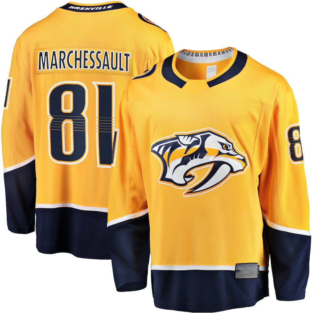Ndoa N.Predators #81 Jonathan Marchessault Gold Breakaway Jerseys