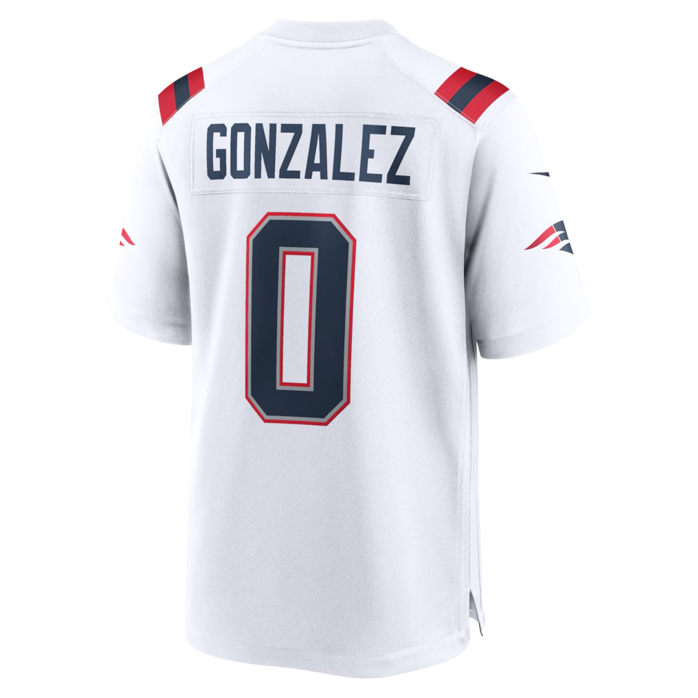 Ndoa NE.Patriots #0 Christian Gonzalez White Game Stitched Jerseys