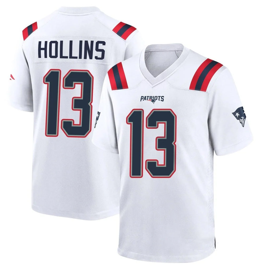 Ndoa NE.Patriots #13 Mack Hollins Player White Home Game Stitched Jerseys