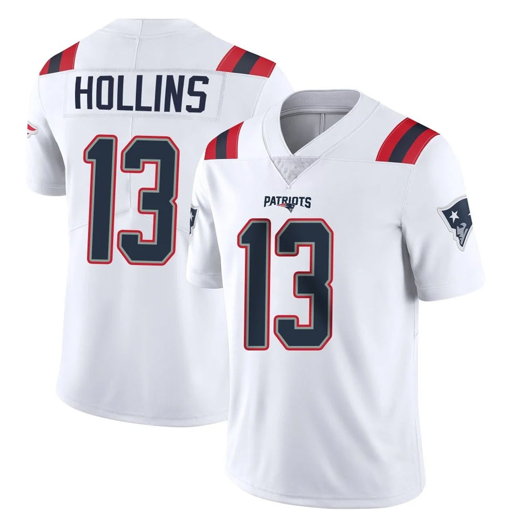 Ndoa NE.Patriots #13 Mack Hollins Player White Vapor Untouchable Home Game Stitched Jerseys