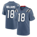 Ndoa NE.Patriots #18 Kyle Williams Player Blue Rivalries Collection Home Game Stitched Jerseys