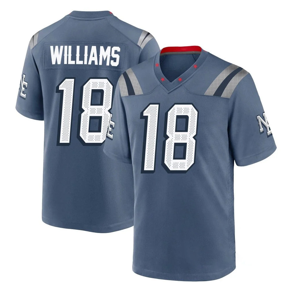 Ndoa NE.Patriots #18 Kyle Williams Player Blue Rivalries Collection Home Game Stitched Jerseys