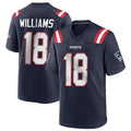 Ndoa NE.Patriots #18 Kyle Williams Player Navy Home Game Stitched Jerseys
