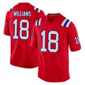 Ndoa NE.Patriots #18 Kyle Williams Player Red Home Game Stitched Jerseys