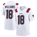 Ndoa NE.Patriots #18 Kyle Williams Player White Home Game Stitched Jerseys