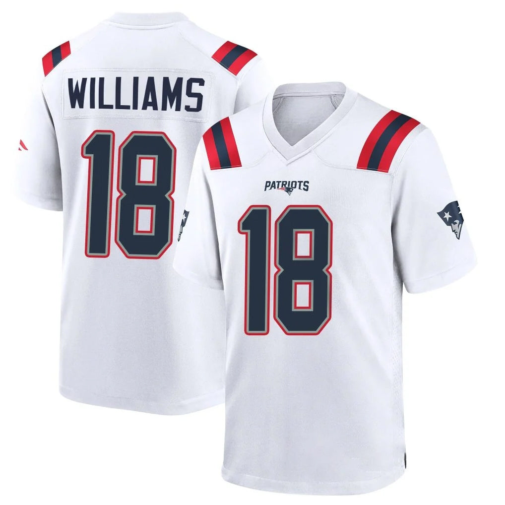 Ndoa NE.Patriots #18 Kyle Williams Player White Home Game Stitched Jerseys