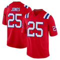 Ndoa NE.Patriots #25 Marcus Jones Player Red Home Game Stitched Jerseys