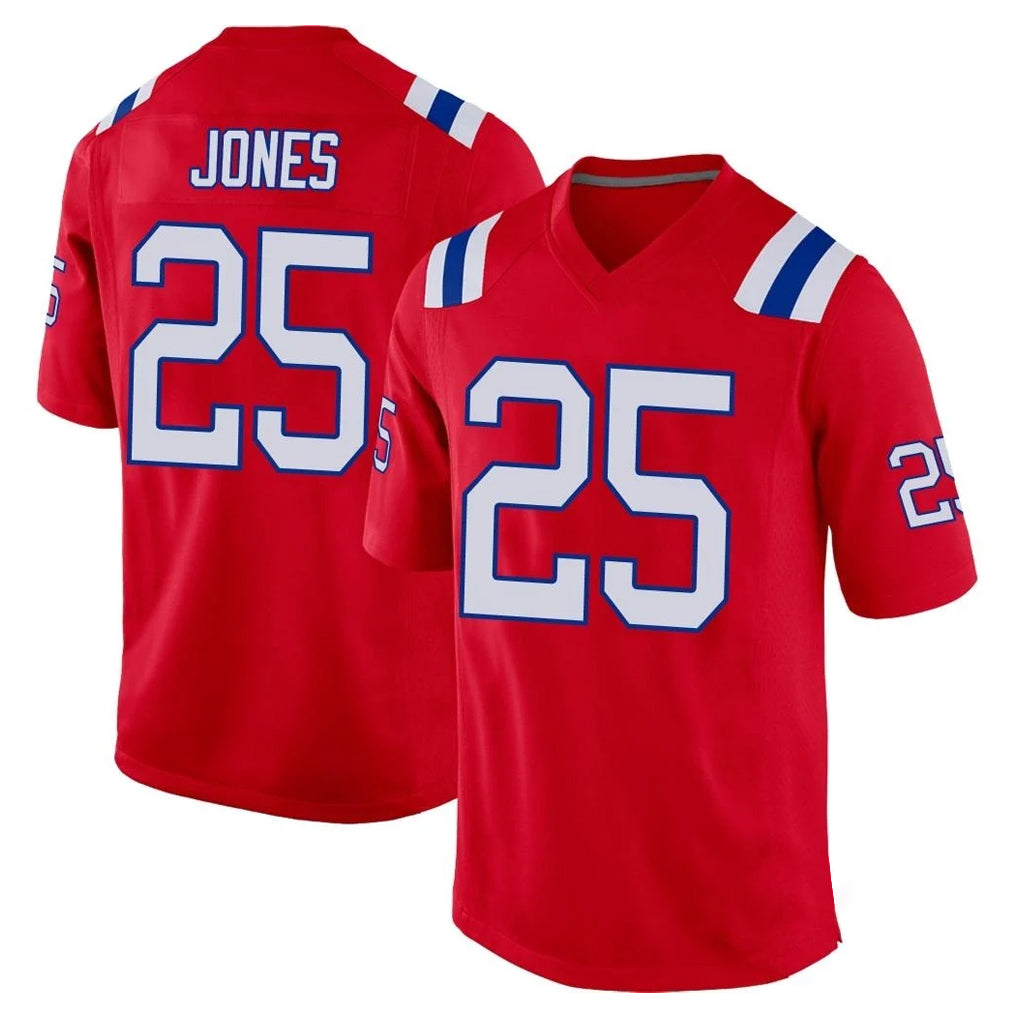 Ndoa NE.Patriots #25 Marcus Jones Player Red Home Game Stitched Jerseys