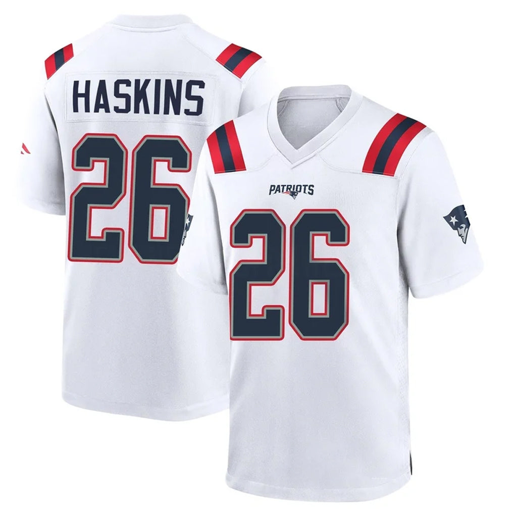 Ndoa NE.Patriots #26 Hassan Haskins Player White Home Game Stitched Jerseys