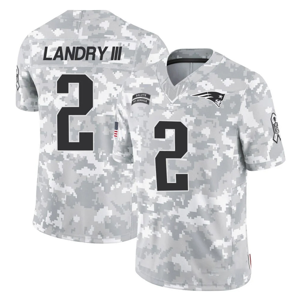 Ndoa NE.Patriots #2 Harold Landry III Player Arctic Camo Salute To Service Limited Game Stitched Jerseys