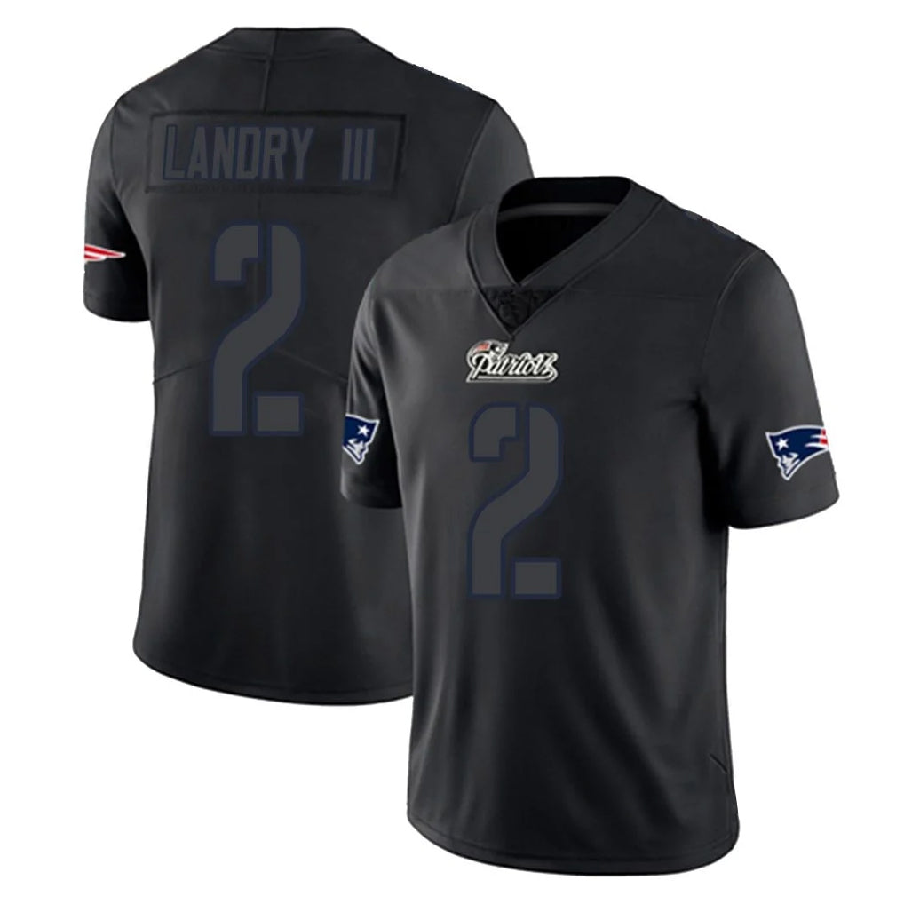 Ndoa NE.Patriots #2 Harold Landry III Player Black Impact LImited Home Game Stitched Jerseys