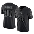 Ndoa NE.Patriots #30 Jam Miller Player Black Reflective LImited Home Game Stitched Jerseys
