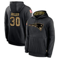 Ndoa NE.Patriots #30 Jam Miller Player Black Salute to Service Hoodies Limited Game Stitched Jerseys