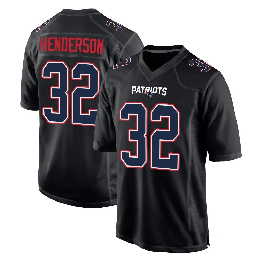 Ndoa NE.Patriots #32 TreVeyon Henderson Player Carbon Fashion Limited Home Game Stitched Jerseys