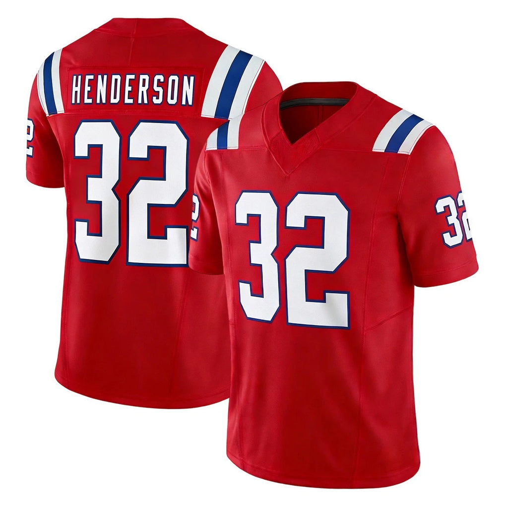 Ndoa NE.Patriots #32 TreVeyon Henderson Player Red Limited Vapor F.U.S.E. Home Game Stitched Jerseys