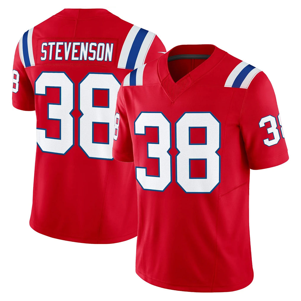 Ndoa NE.Patriots #38 Rhamondre Stevenson Player Red Limited Vapor F.U.S.E. Home Game Stitched Jerseys