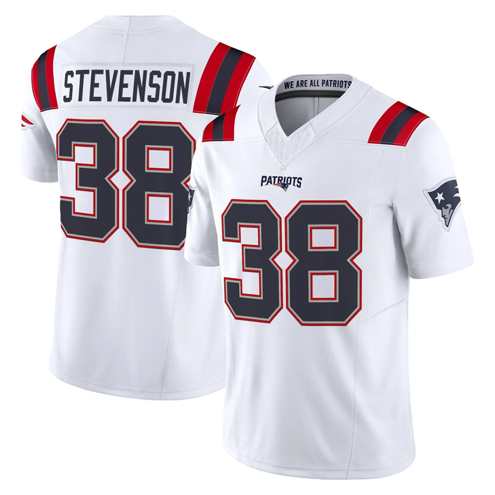 Ndoa NE.Patriots #38 Rhamondre Stevenson Player White Limited Vapor F.U.S.E. Home Game Stitched Jerseys