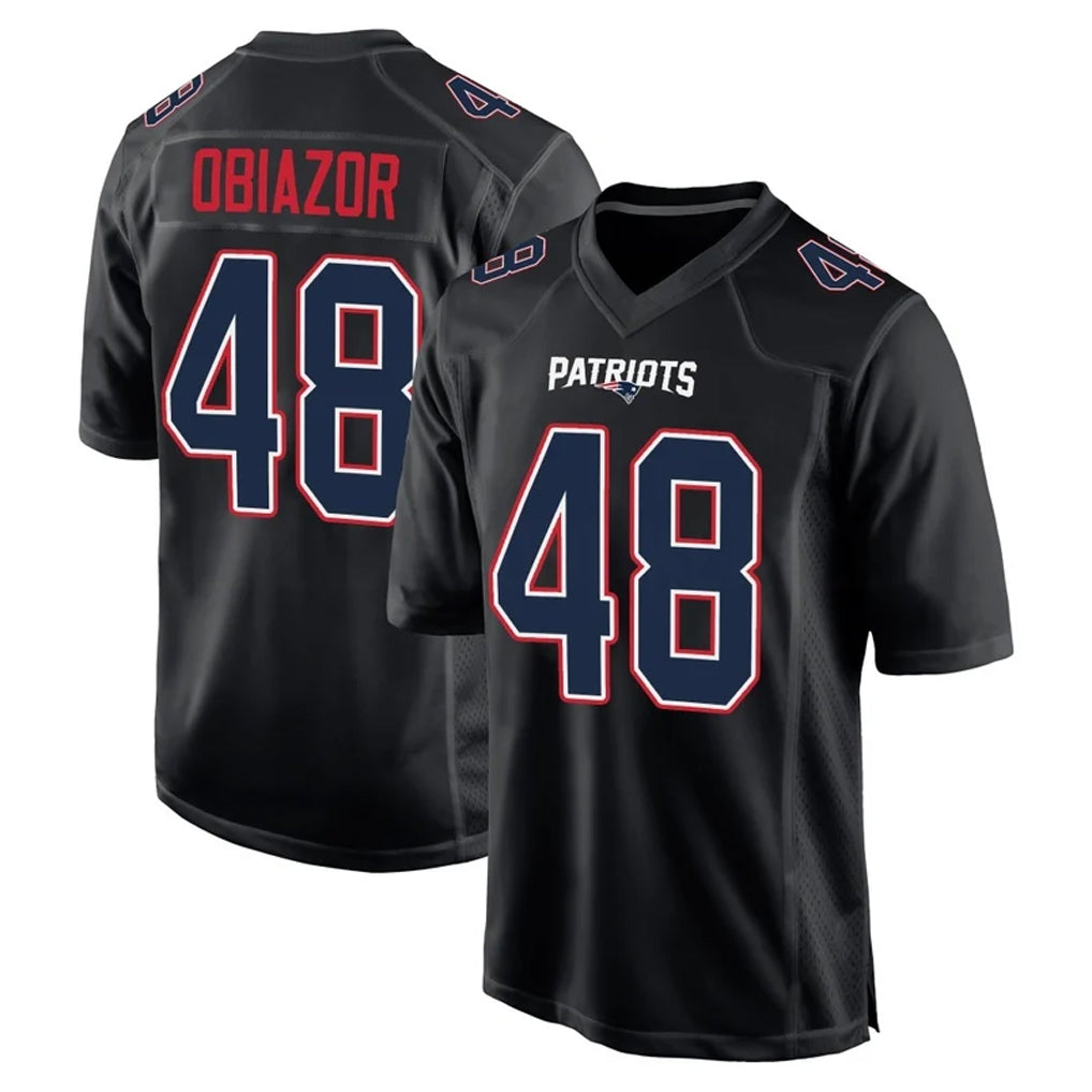 Ndoa NE.Patriots #48 Namdi Obiazor Player Carbon Fashion Limited Home Game Stitched Jerseys