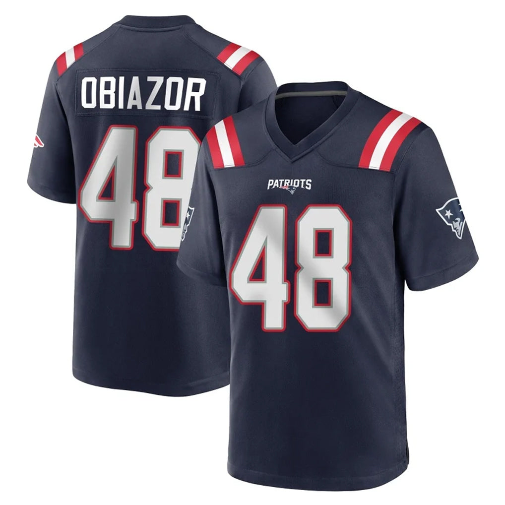 Ndoa NE.Patriots #48 Namdi Obiazor Player Navy Home Game Stitched Jerseys