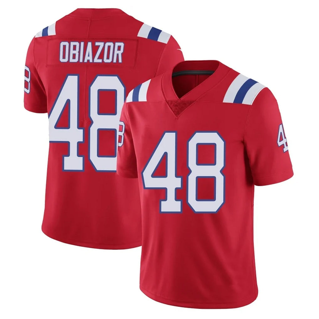 Ndoa NE.Patriots #48 Namdi Obiazor Player Red Vapor Untouchable Home Game Stitched Jerseys