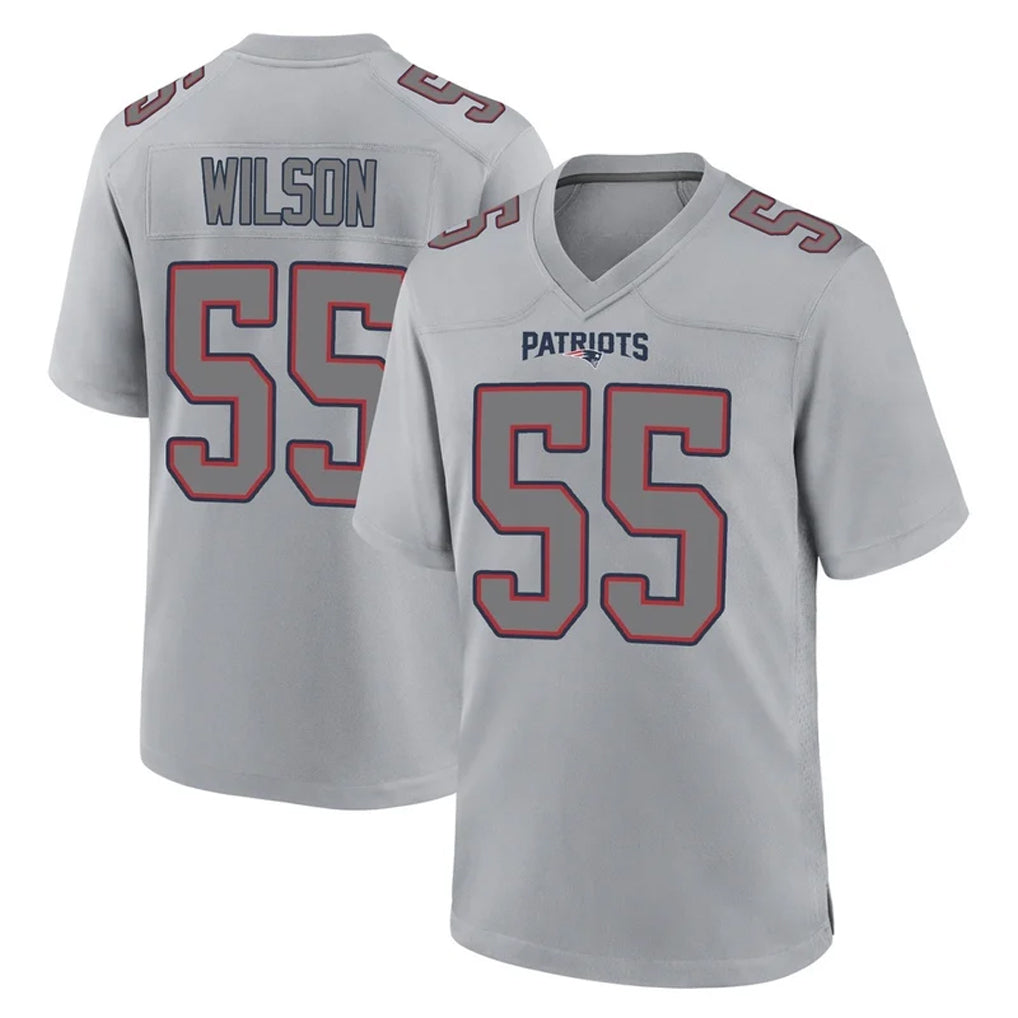 Ndoa NE.Patriots #55 Jared Wilson Player Gray Fashion Limited Home Game Stitched Jerseys