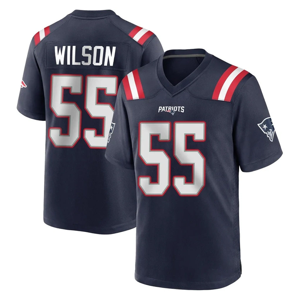Ndoa NE.Patriots #55 Jared Wilson Player Navy Home Game Stitched Jerseys