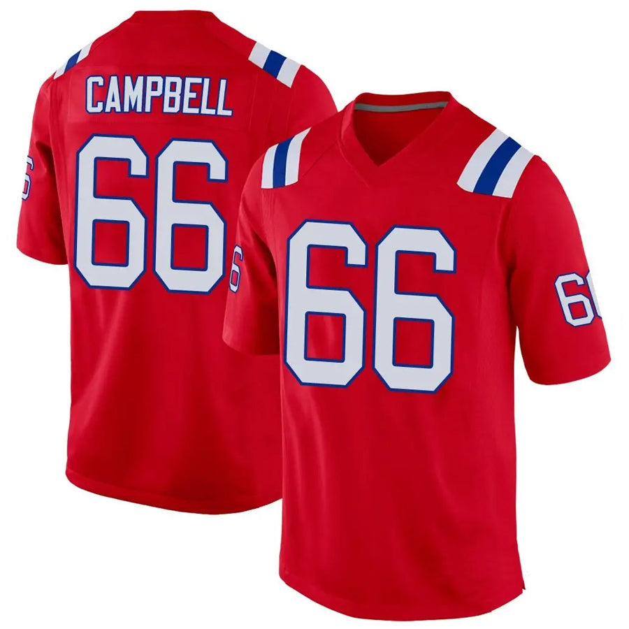 Ndoa NE.Patriots #66 Will Campbell Player Red Home Game Stitched Jerseys