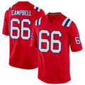 Ndoa NE.Patriots #66 Will Campbell Player Red Home Game Stitched Jerseys