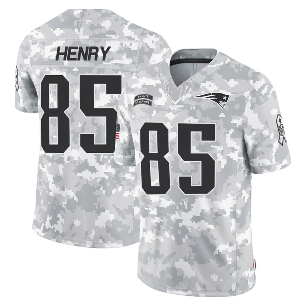 Ndoa NE.Patriots #85 Hunter Henry Player Arctic Camo Salute To Service Limited Game Stitched Jerseys