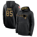 Ndoa NE.Patriots #85 Hunter Henry Player Black Salute to Service Hoodies Limited Game Stitched Jerseys