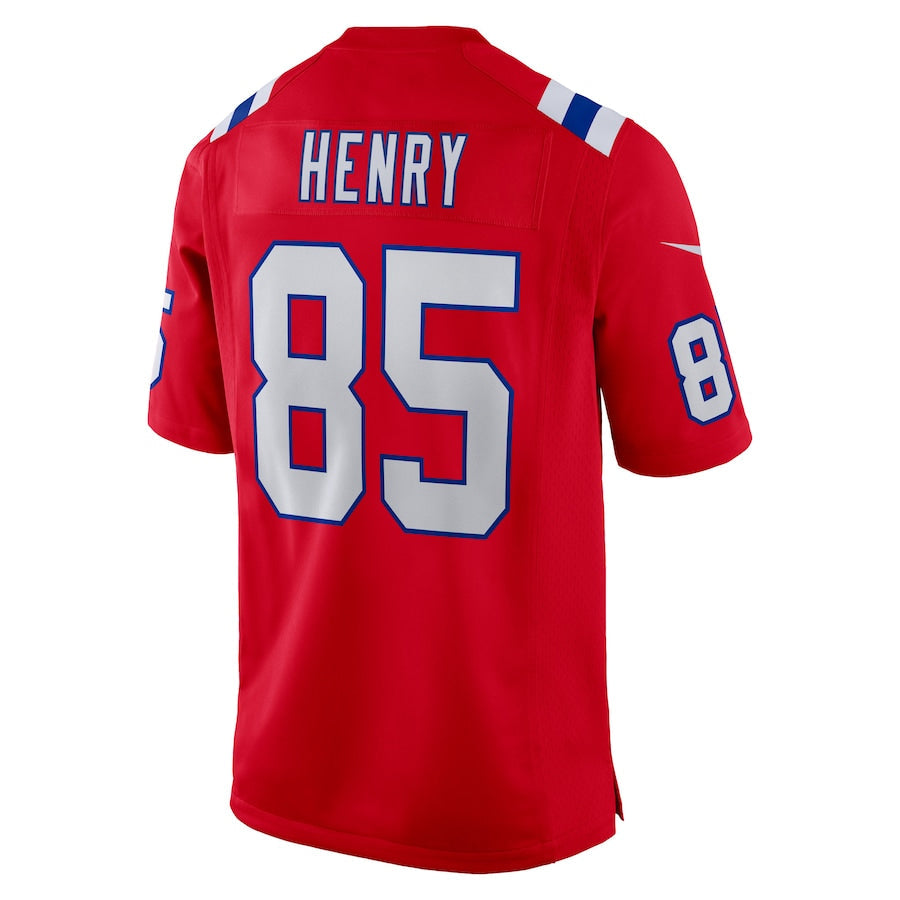 Ndoa NE.Patriots #85 Hunter Henry Player Navy Red Home Game Stitched Jerseys