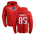 Ndoa NE.Patriots #85 Hunter Henry Player Red LOGO Pullover Hoodies Home Game Stitched Jerseys
