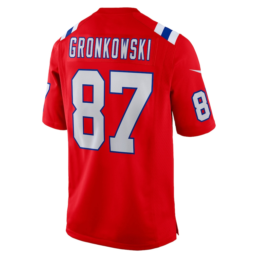 Ndoa NE.Patriots #87 Rob Gronkowski Red Alternate Retired Player Game Stitched Jerseys