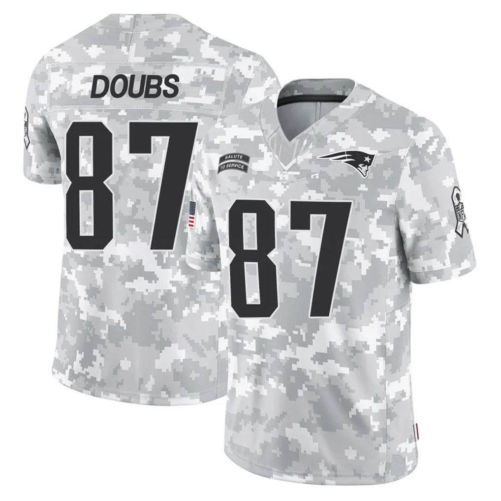 Ndoa NE.Patriots #87 Romeo Doubs Player Arctic Camo Salute To Service Limited Game Stitched Jerseys