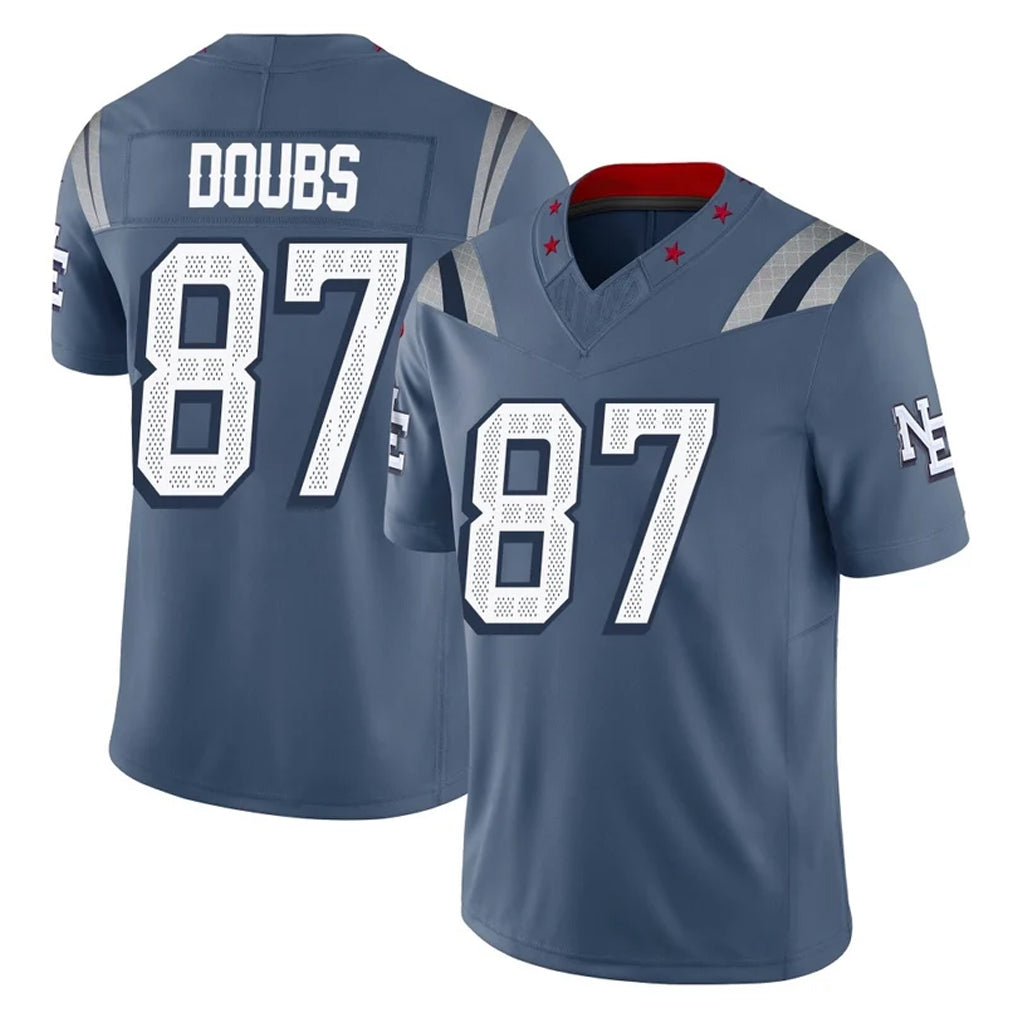 Ndoa NE.Patriots #87 Romeo Doubs Player Blue Limited Rivalries Collection Home Game Stitched Jerseys