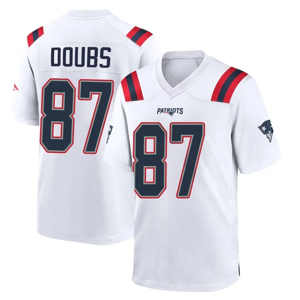 Ndoa NE.Patriots #87 Romeo Doubs Player White Home Game Stitched Jerseys