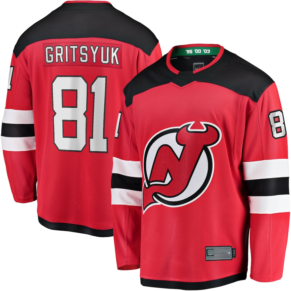 Ndoa N.Jersey Devils #81 Arseny Gritsyuk Red Home Breakaway Jerseys