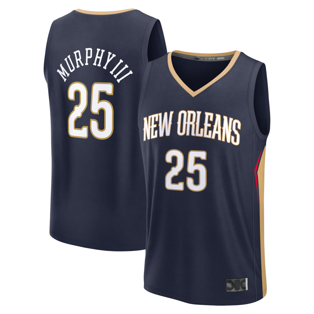 Ndoa NO.Pelicans #25 Trey Murphy III Navy Fast Break Replica Stitched Jerseys- Icon Edition