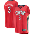 Ndoa NO.Pelicans #3 C.J. McCollum Red Fast Break Replica Player Stitched Jerseys- Statement Edition