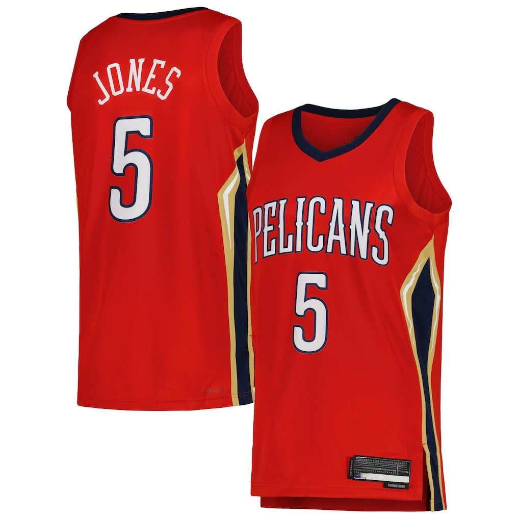 Ndoa NO.Pelicans #5 Herbert Jones Red Swingman Stitched Jerseys- Statement Edition
