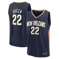 Ndoa NO.Pelicans #22 Derik Queen Navy Fast Break Replica Stitched Jerseys- Icon Edition